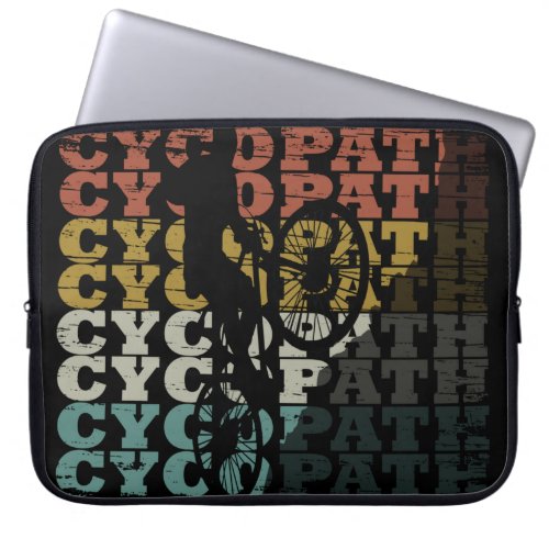 Cycopath funny cycling laptop sleeve