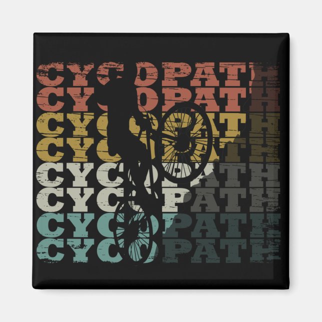 Cycopath funny cycling magnet (Front)