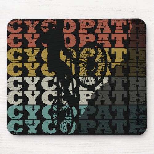 Cycopath funny cycling mouse pad