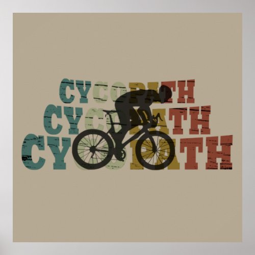 Cycopath funny cycling poster