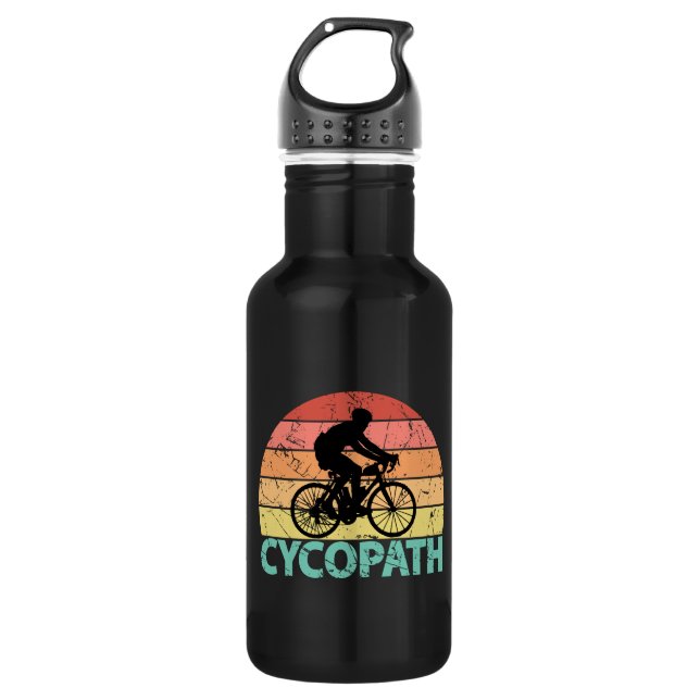 Cycopath Funny Cycling Stainless Steel Water Bottle (Front)