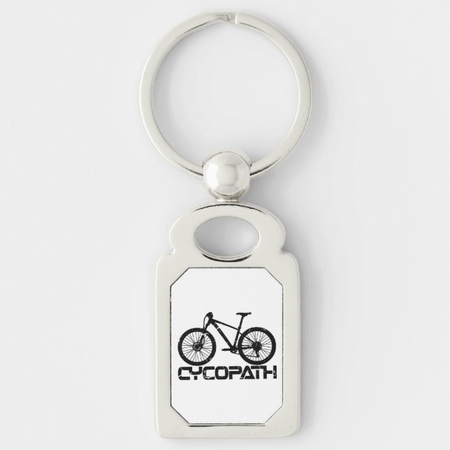 Cycopath - Funny MTB Biker Cyclist Cycling Lover Keychain (Front)
