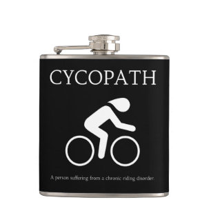 Cycopath, I Love Bikes Funny Novelty Flask