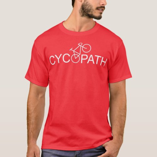 CYCOPATH   Mens Funny Cycling Road Bike Bicycle  T_Shirt