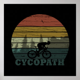 Cycopath - Mounatin Biking - Funny Cycling Poster