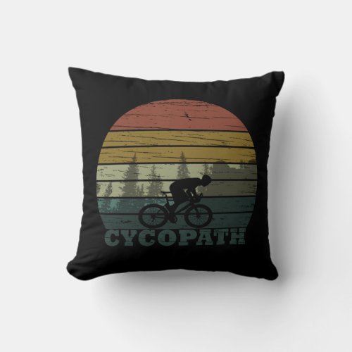 Cycopath vintage throw pillow