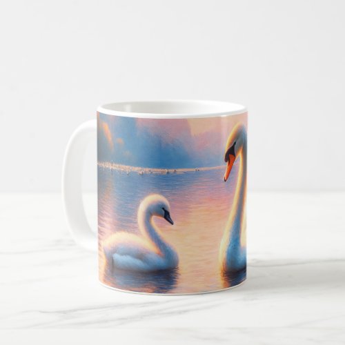 Cygnet and Swan Coffee Mug