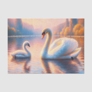 Cygnet and Swan Decoupage Tissue Paper