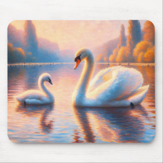 Cygnet and Swan Mouse Pad