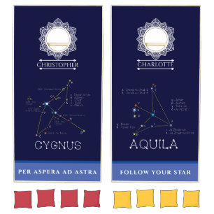 Cygnus And Aquila Constellations Cornhole Set
