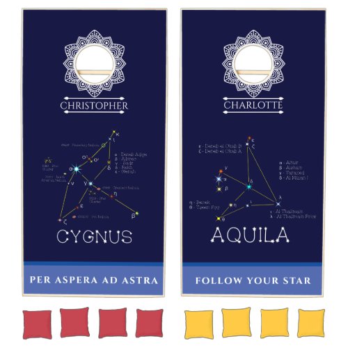 Cygnus And Aquila Constellations Cornhole Set