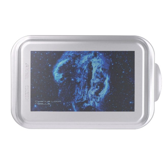 Cygnus Loop Nebula outer space picture Cake Pan (Front)