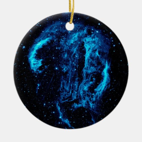 Cygnus Loop Nebula Supernova Remnant NASA Photo Ceramic Ornament