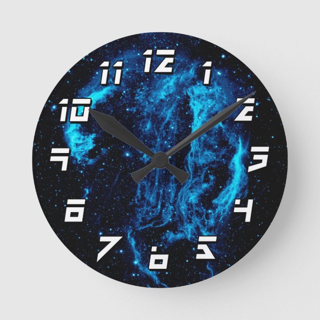 Cygnus Loop Nebula Supernova Remnant NASA Photo Round Clock (Front)
