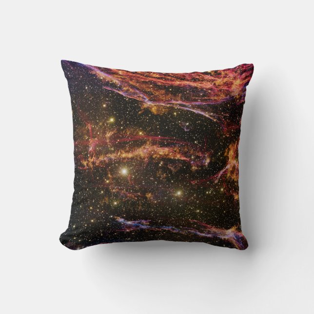 Cygnus Loop Nebula Throw Pillow (Front)