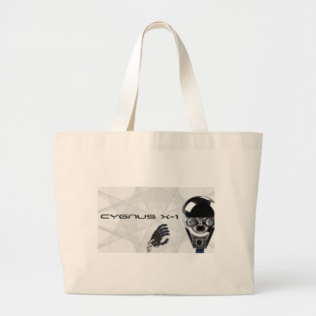Cygnus X-1  robot logo T's & bit's Large Tote Bag (Front)
