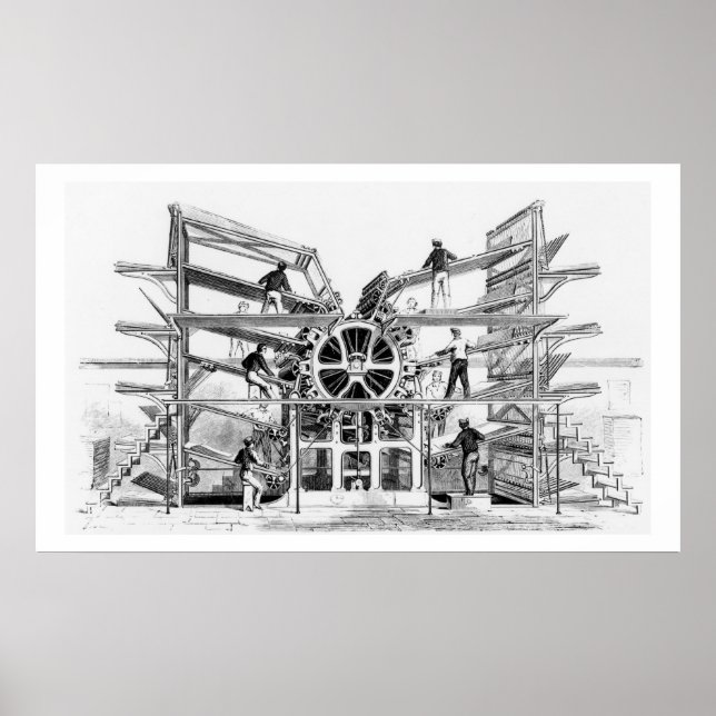 Cylinder printing press invented by Richard March Poster (Front)