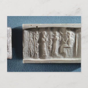 Cylinder seal depicting an evocation to the postcard