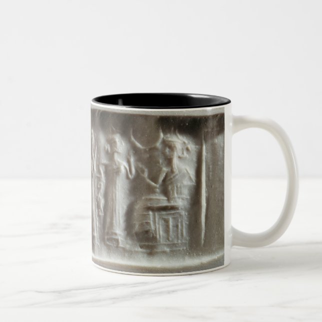Cylinder seal depicting an evocation to the Two-Tone coffee mug (Right)