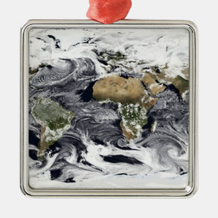 Cylindrical equidistant projection metal ornament