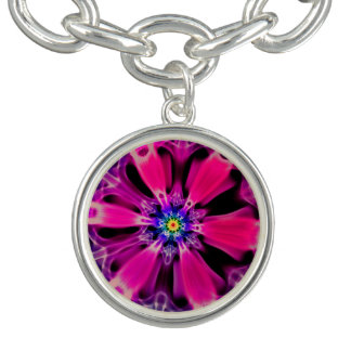 Cymatic Flower Charm Bracelet