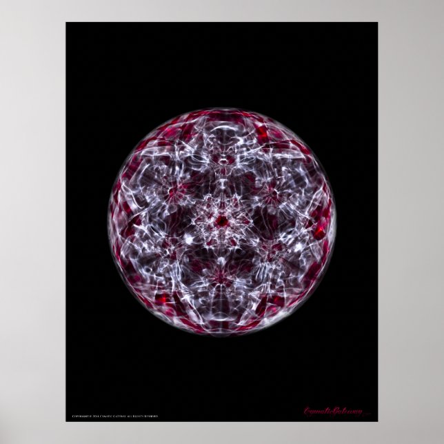 Cymatics: Metatron Cube Brainwave Sound Poster (Front)