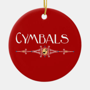 Cymbals Decorative Line Ceramic Ornament