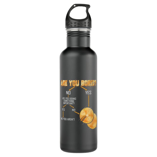 Cymbals Drummer Are You Bored Stainless Steel Water Bottle (Front)