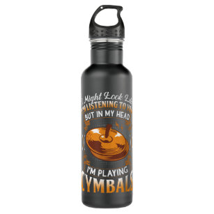Cymbals Drummer Marching Band Member Orchestra Cym Stainless Steel Water Bottle