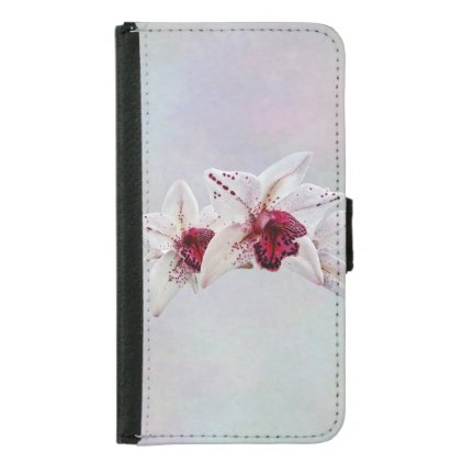 Cymbidium Baltic Dew Freckle Face Samsung Galaxy S5 Wallet Case