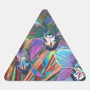 Cymbidium Carnival 2 Triangle Sticker