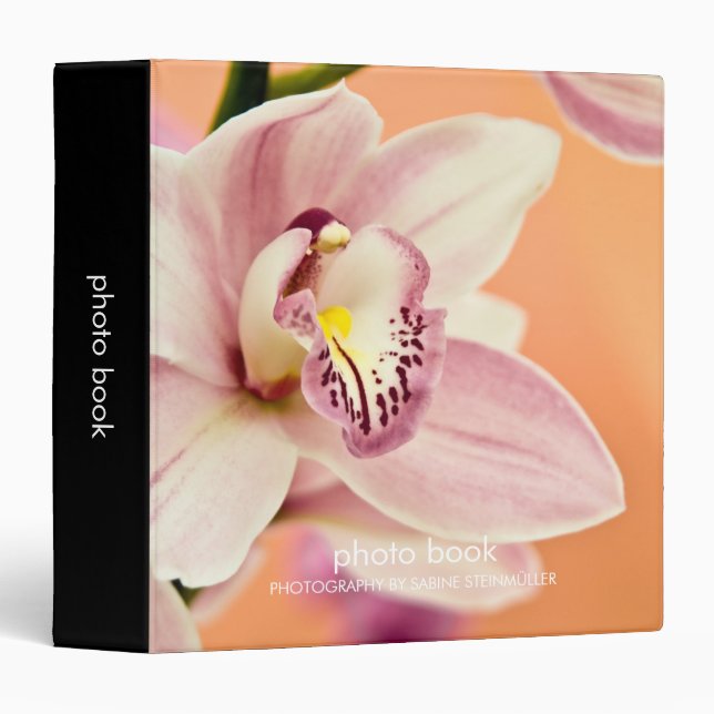 Cymbidium Orchid Photo Book Binder (Front/Spine)