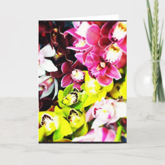Cymbidium Orchids Blank Greeting Cards