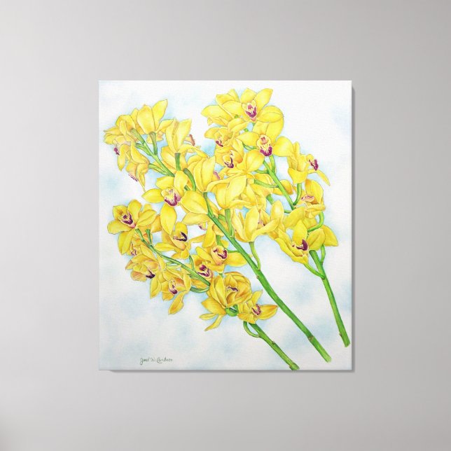 Cymbidium Orchids Canvas Print (Front)