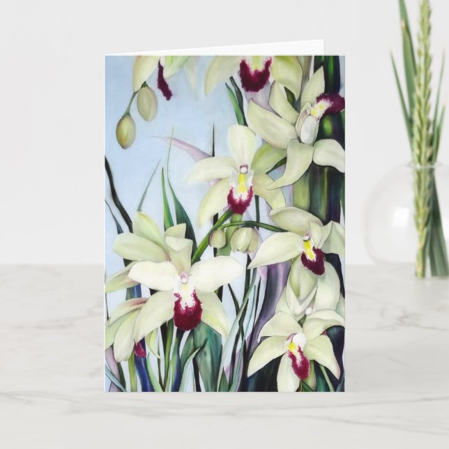 Cymbidiums Greeting Card with envelope (Front)