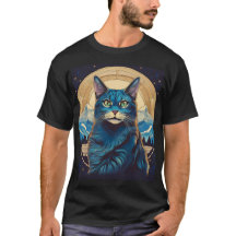 Cymric Cat With Mountain Backdrop Stars