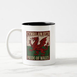 Cymru Am Byth Pride of Wales Two-Tone Coffee Mug