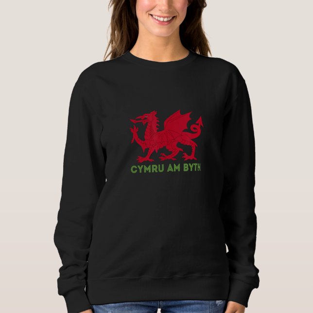 Cymru Am Byth Rugby Welsh Dragon Wales Player UK E Sweatshirt (Front)