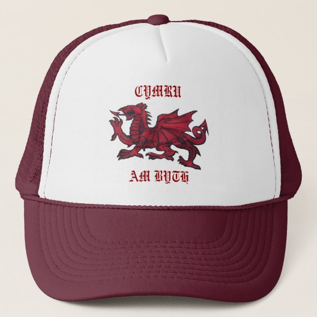Cymru am byth trucker hat (Front)