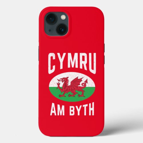 Cymru Am Byth Wales Flag Proud Welsh Vintage Rugby iPhone 13 Case