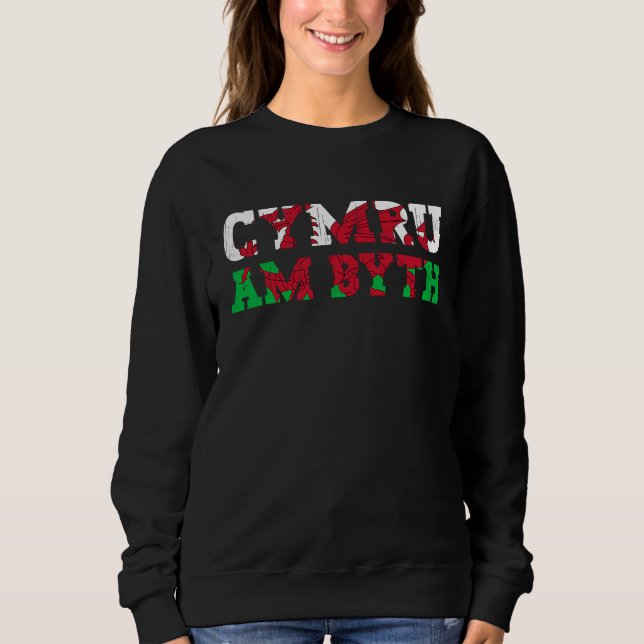 Cymru Am Byth Wales Pride Welsh Flag Sweatshirt (Front)