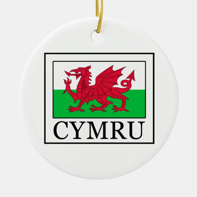 Cymru Ceramic Ornament (Front)