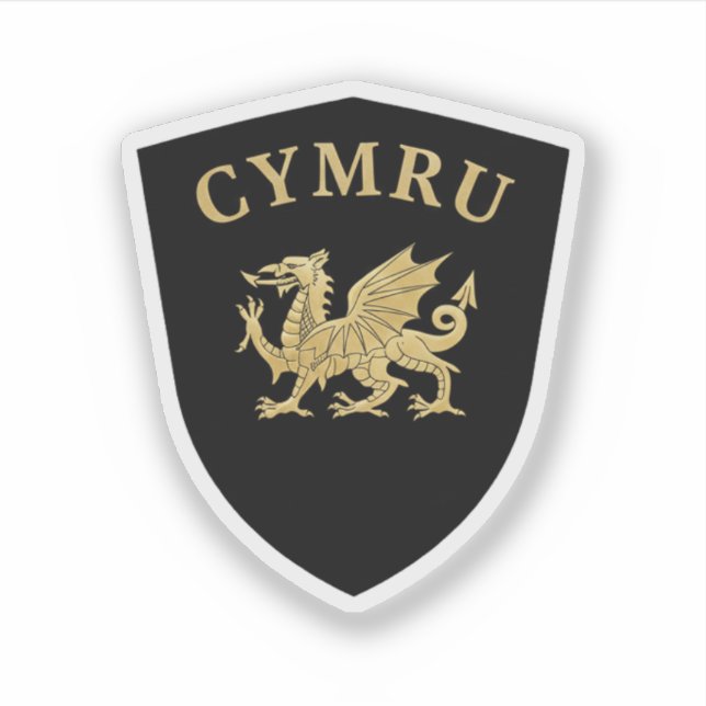 Cymru Shield Sticker (Front)