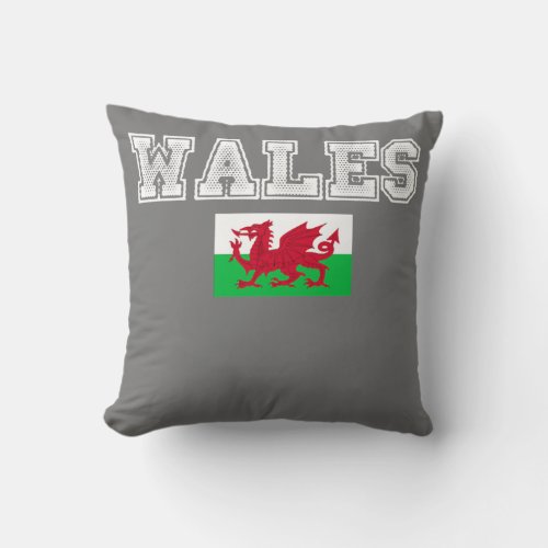 Cymru Welsh Wales Football Soccer Jersey Ball Throw Pillow