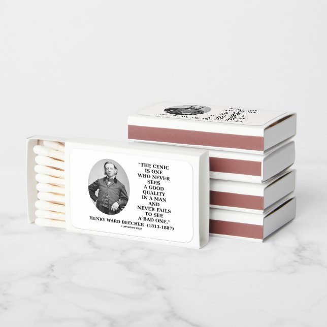 Cynic Is One Who Never Sees Good Quality Beecher Matchboxes (Stacked)