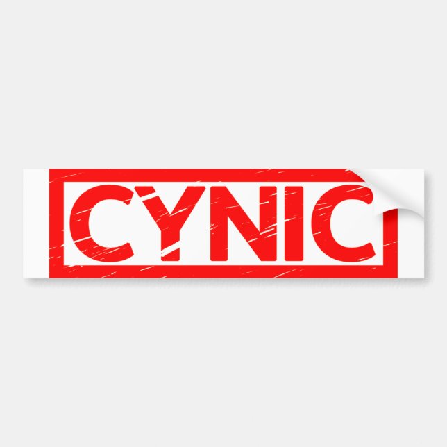 Cynic Stamp Bumper Sticker (Front)
