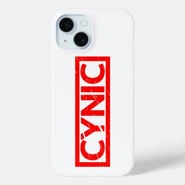 Cynic Stamp Case-Mate iPhone Case (Back)