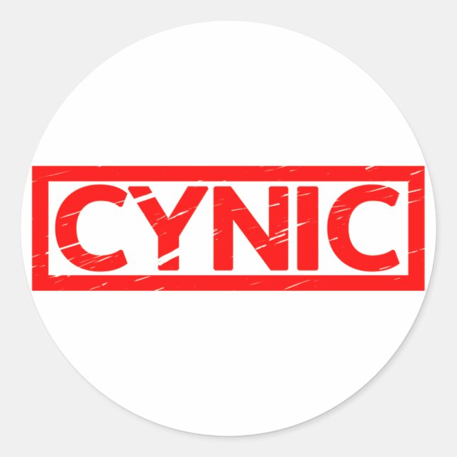 Cynic Stamp Classic Round Sticker (Front)