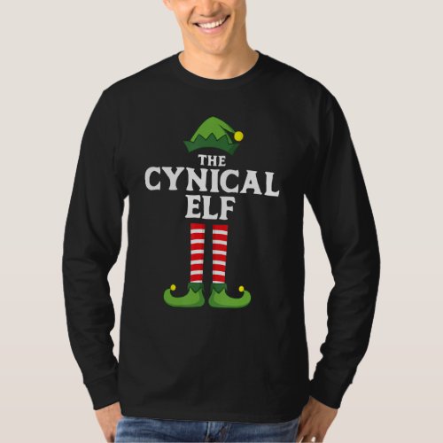 Cynical Elf Matching Family Group Christmas Pajama T_Shirt