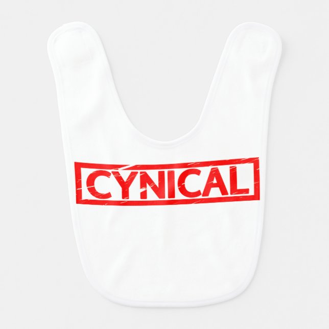Cynical Stamp Baby Bib (Front)